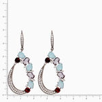 серебряные серьги с цирконом  57090535